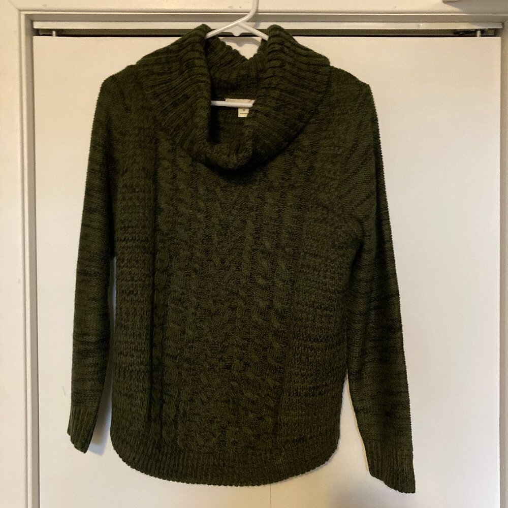 Cable Knit Cowl Neck Sweater